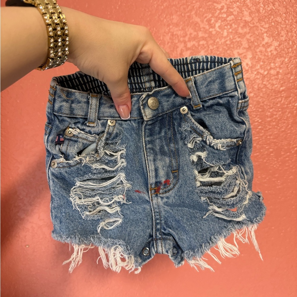 Baby Distressed Denim Shorts
